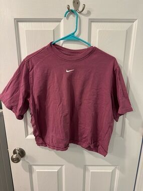 Nike Tee in Dusty Rose with White Logo